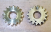 The finished gear and the model.