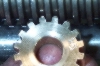 Checking the mesh with the leadscrew.