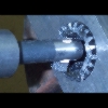 Cutting the splines.