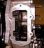 Tcase input gear mounted on the SM420's output shaft.  The retaining bolt has not been installed.